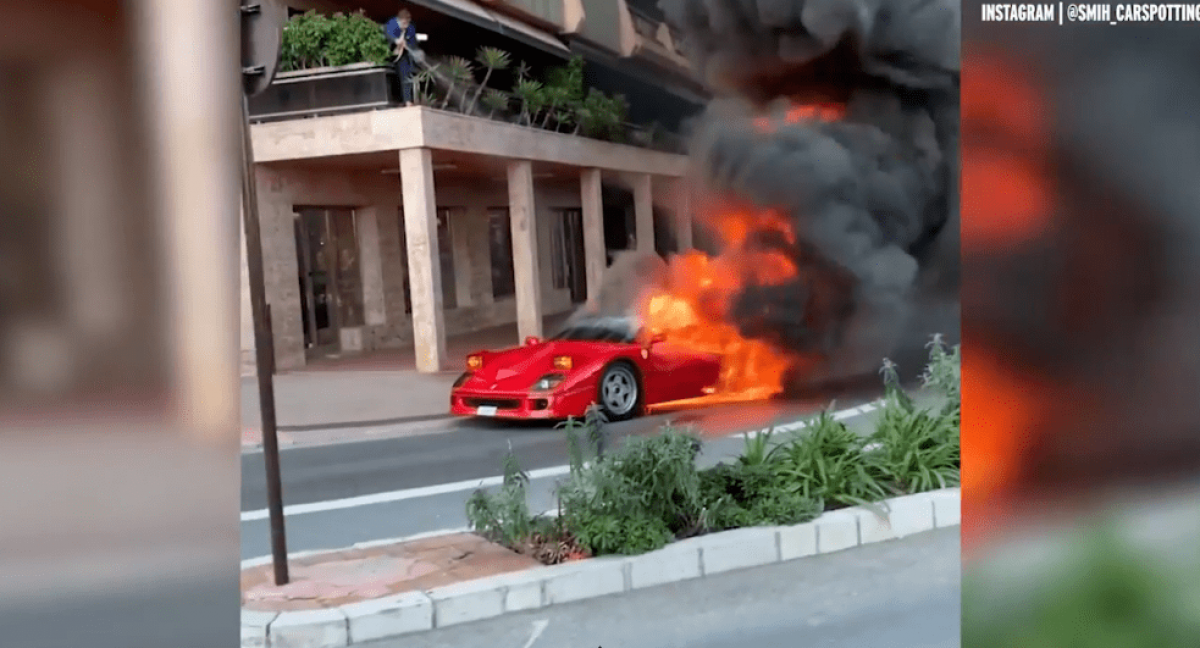 Мужчина не смог потушить с балкона Ferrari за 483 миллиона тенге