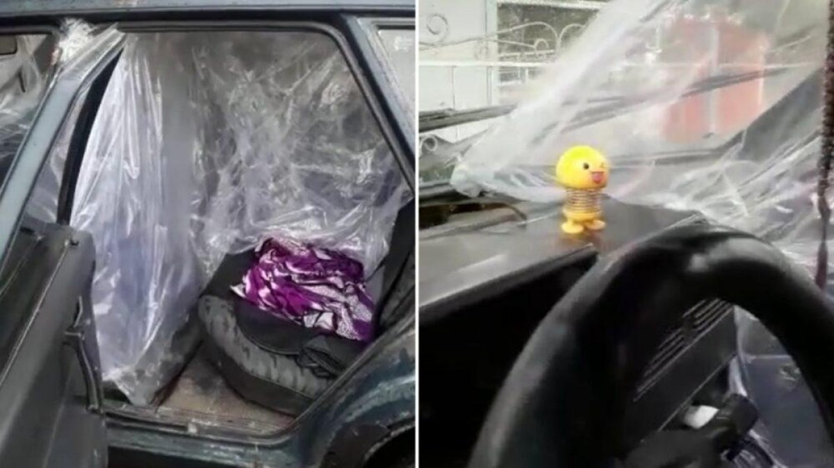 На штрафстоянку забрали авто с «антивирусной перегородкой» в Жамбылской области