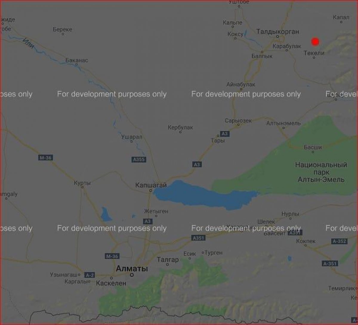 Казахстан текели гугл карта