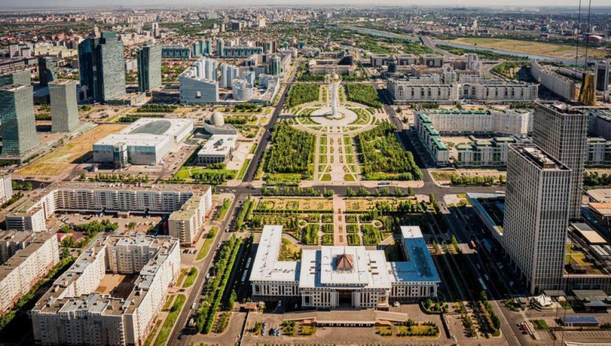 Нур-Султан показали с высоты птичьего полета