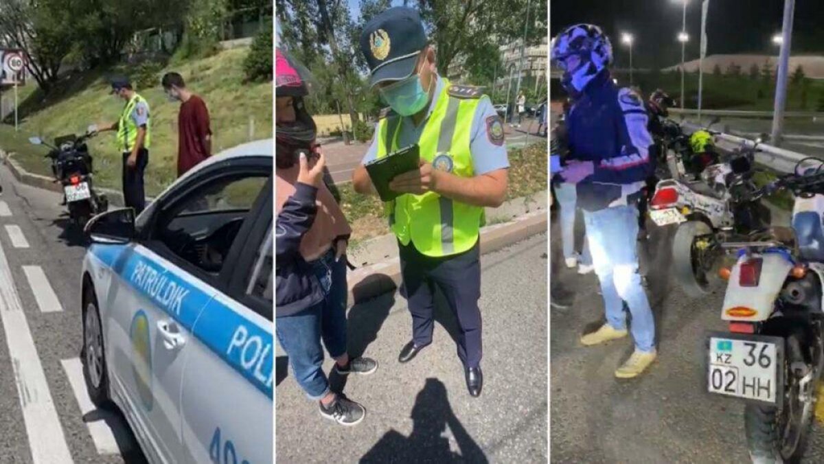 В Алматы за сутки оштрафовали 56 байкеров