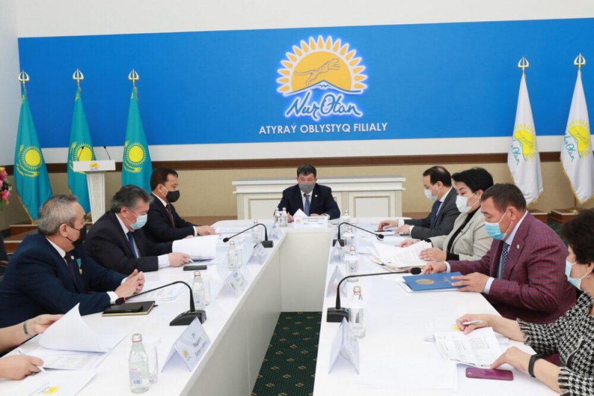 В Атырауском областном филиале партии Nur Otan состоялось заседание бюро Политического совета