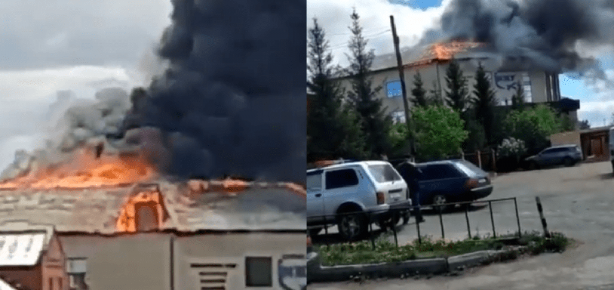 В отеле Борового разгорелся страшный пожар