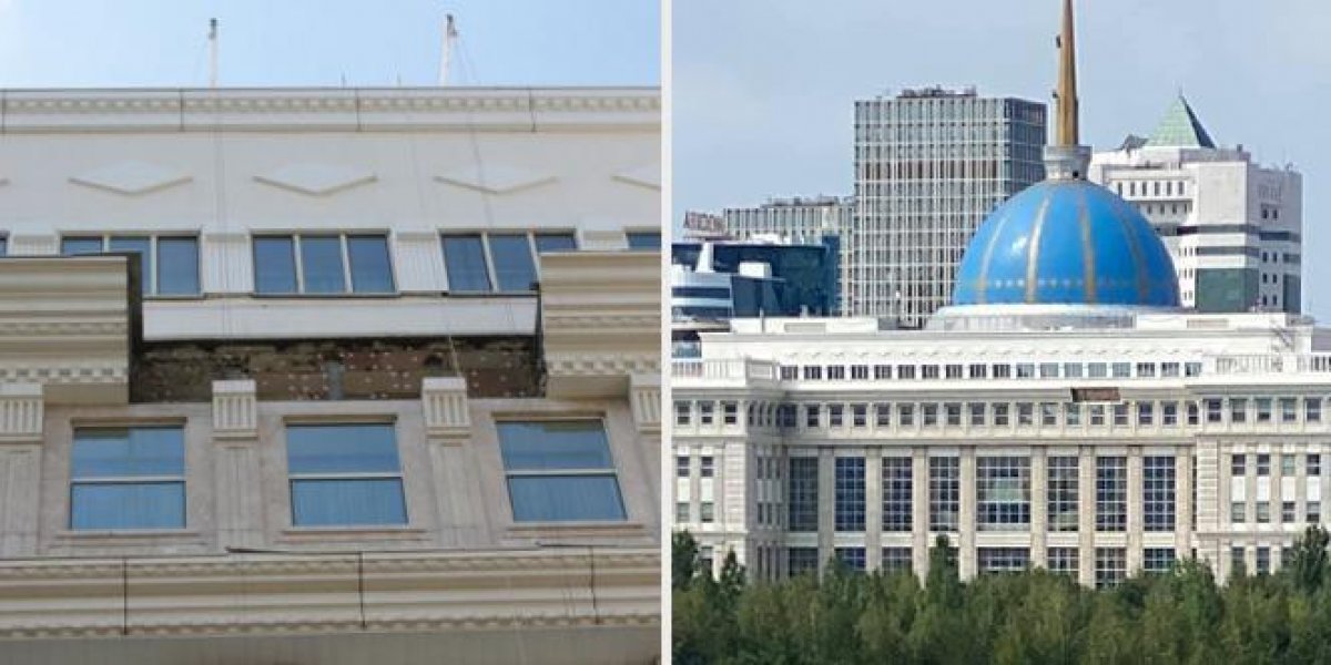 В Управделами Президента рассказали, почему в Акорде обвалилась облицовка