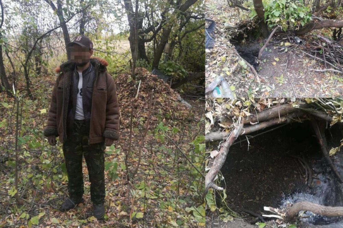 Вырыл землянку, питался ранетками: в СКО в лесу нашли пропавшего мужчину