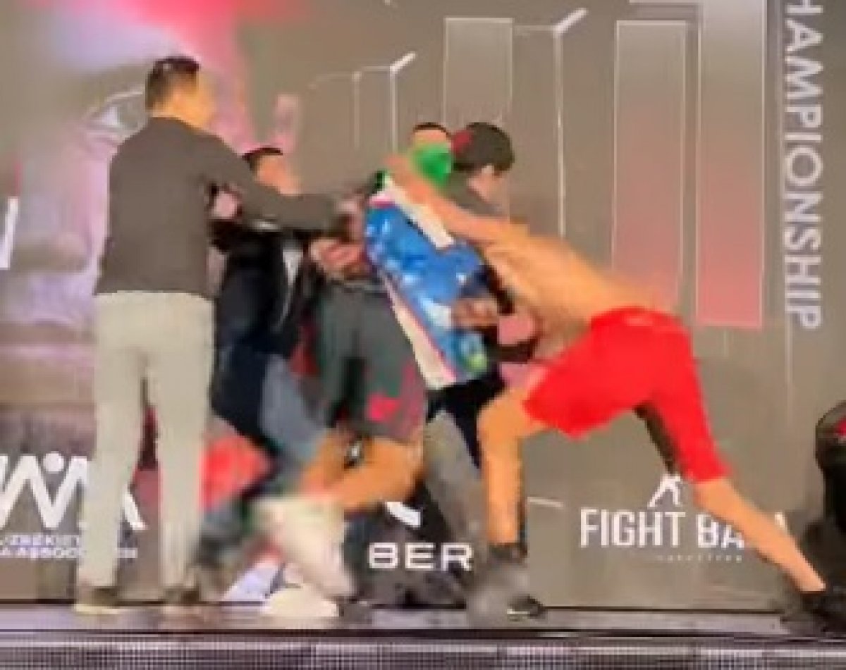 Боец ММА из Казахстана подрался на взвешивании перед схваткой (ВИДЕО)