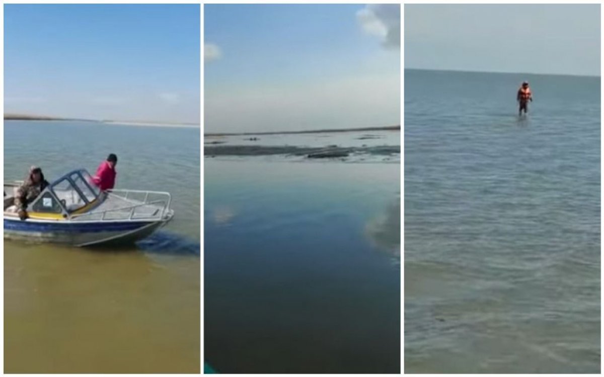 Вода по колено: рыбаки Атырауской области рискуют остаться без заработка