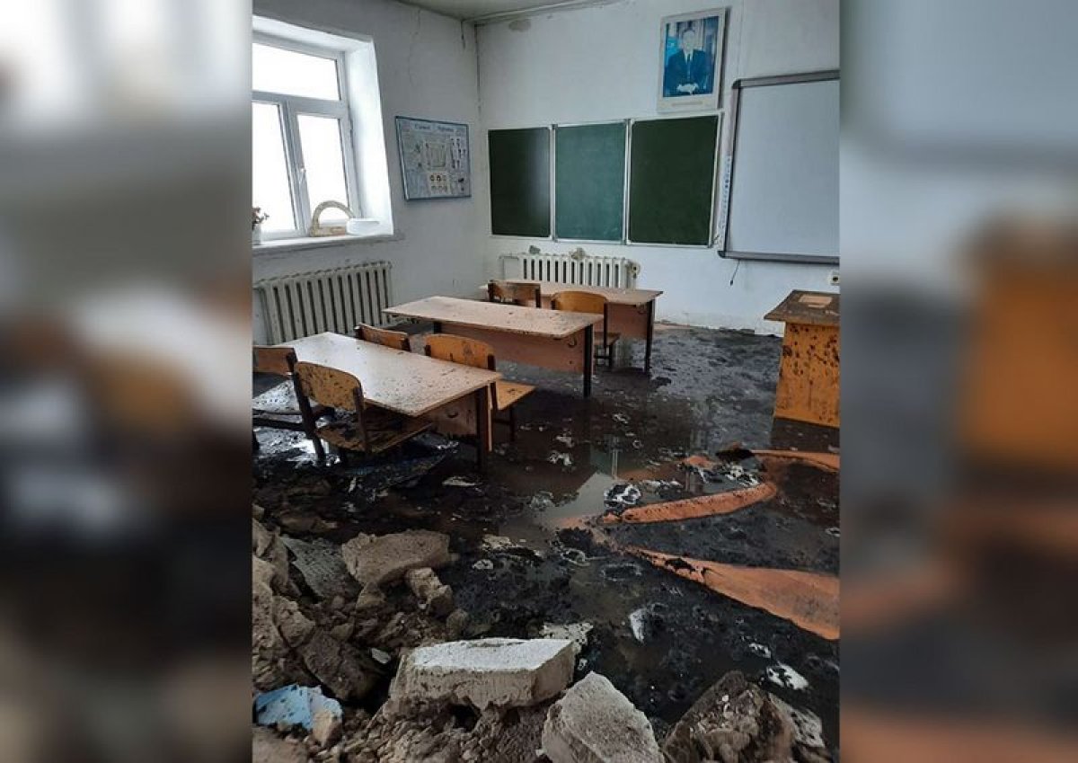 Талые воды разрушили здание сельской школы в ЗКО