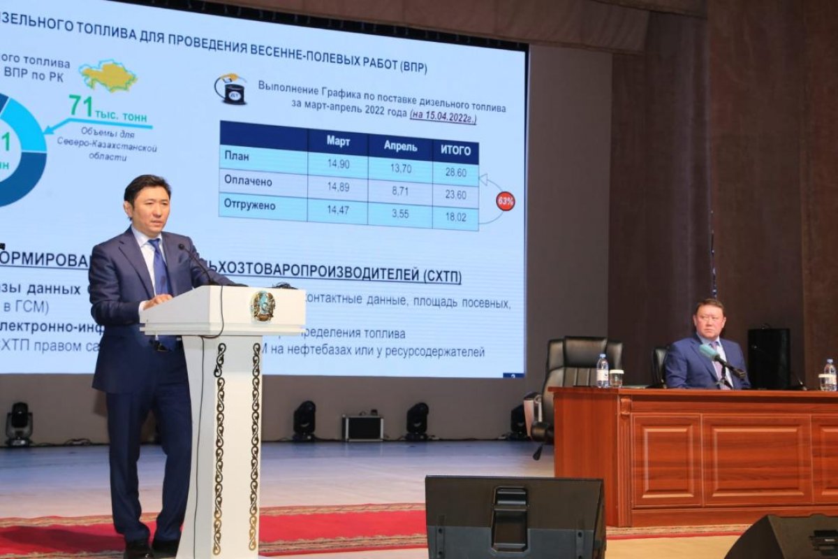 Сельхозтоваропроизводителям СКО для весенне-полевых работ выделено более 70 тысяч тонн топлива