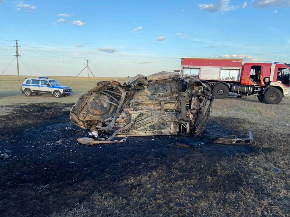 В Петропавловске в результате ДТП сгорела машина