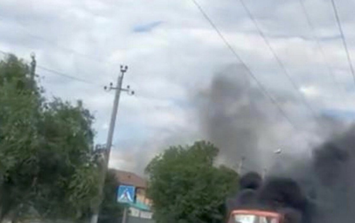 Горящий КамАЗ промчался по улицам Актобе