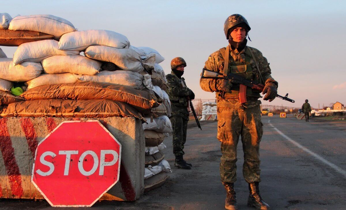 Фото блокпоста военных