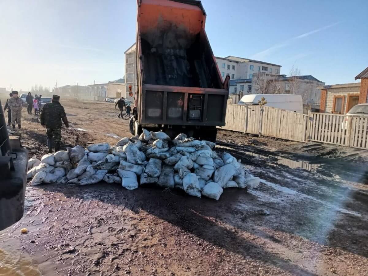 Талая вода со степей подтопила улицы в Атбасаре