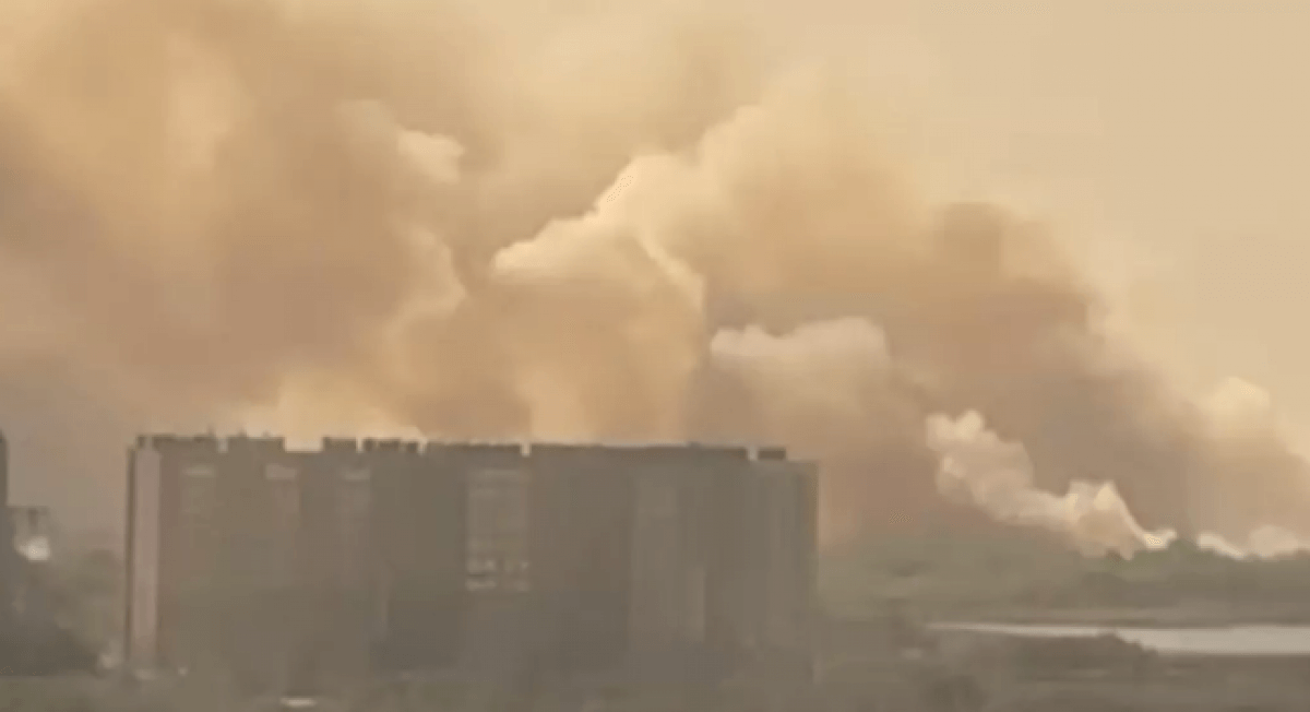 Пожар площадью в один гектар тушили на окраине Астаны