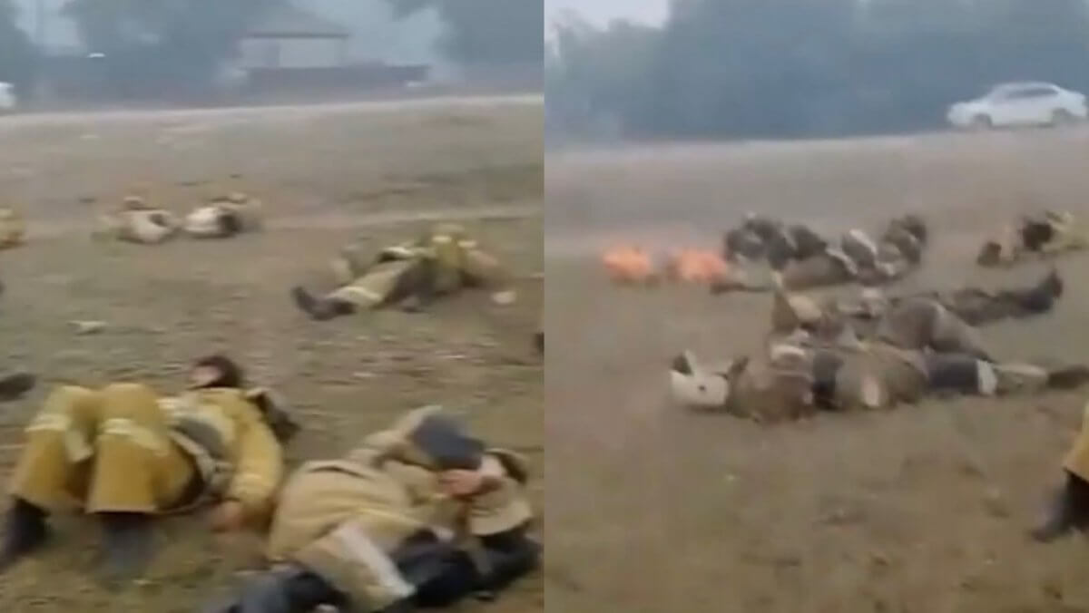 "Герои!": видео с уставшими пожарными появилось в Казнете