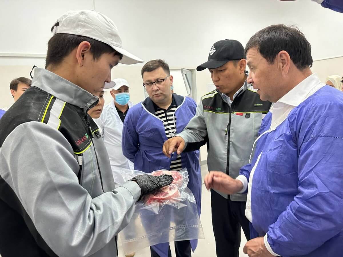 Мажилисмен от AMANAT обсудил проблемы мясной отрасли с коллективом предприятия в Жанаозене