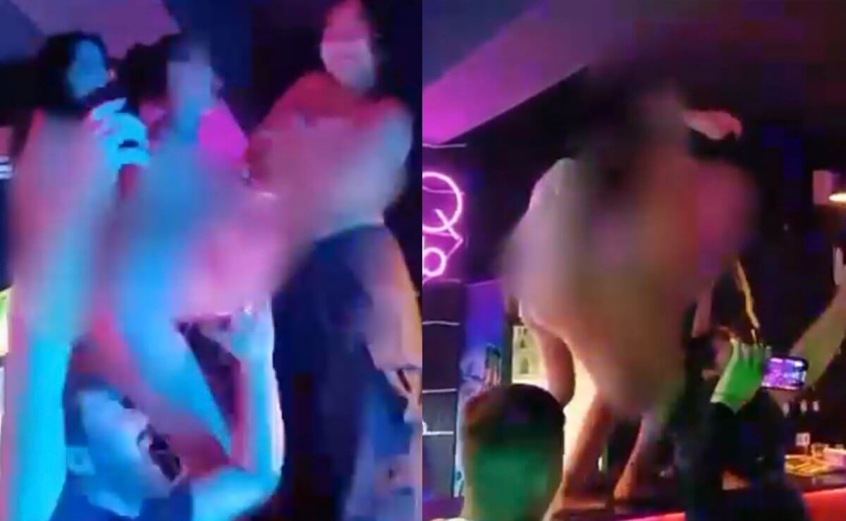 Девушки разделись догола в ночном клубе Костаная (ВИДЕО)