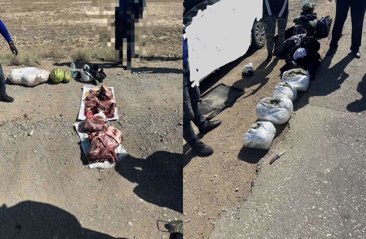 15 килограммов марихуаны обнаружили в салоне авто в Улытау