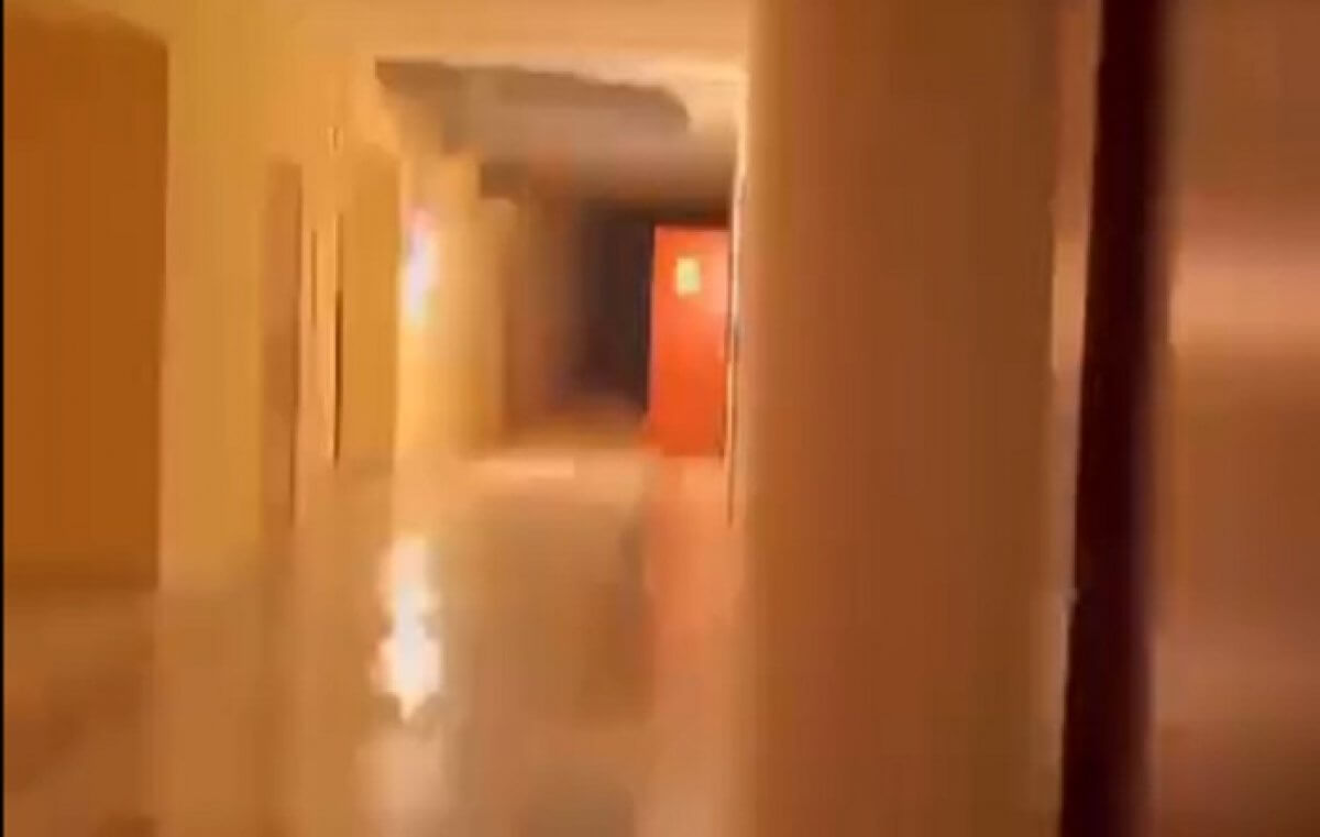 Возгорание в школе Жанаозена сняли на видео