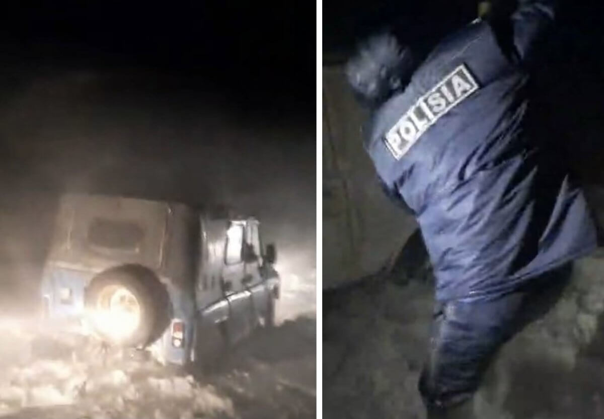 Полицейский спас застрявшего на трассе в ВКО ветврача