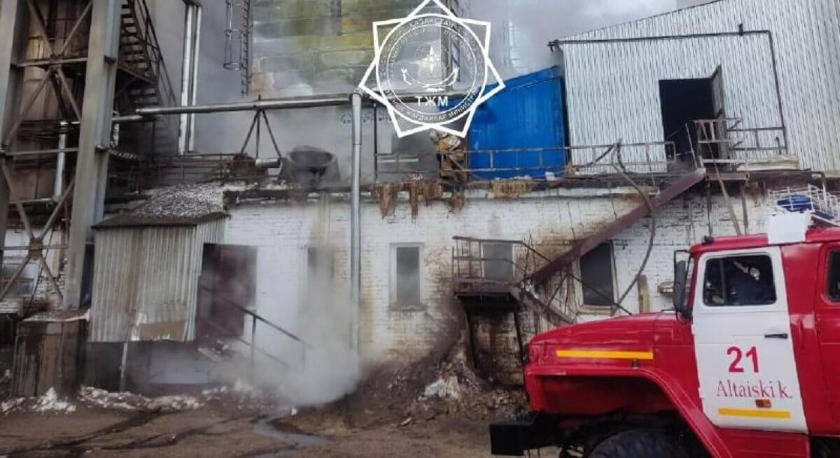 Элеватор с 20 тоннами зерна загорелся в ВКО