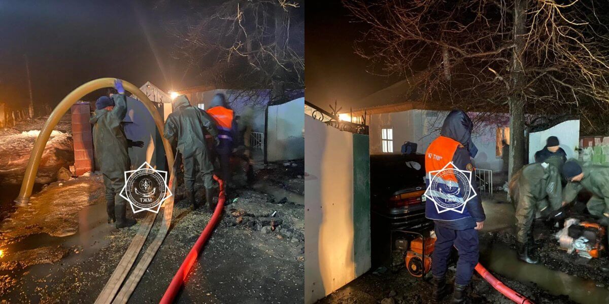 Жилые дома подтопило в Жетысуской области