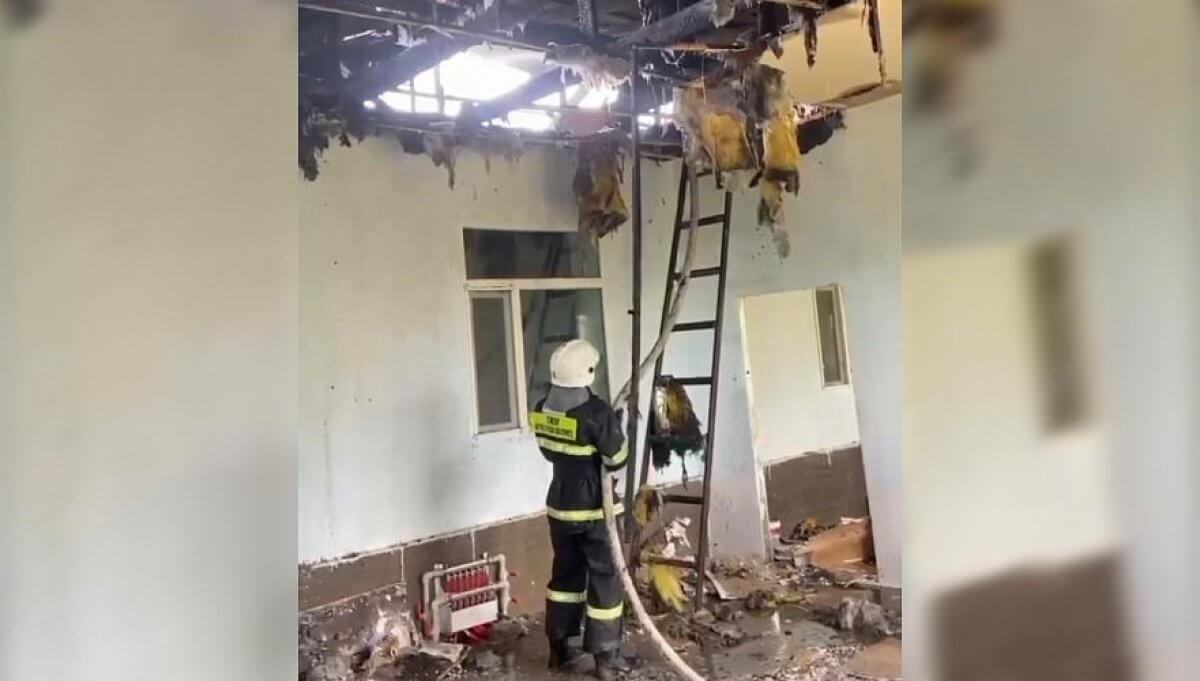 Пожар вспыхнул в детском саду в Туркестанской области