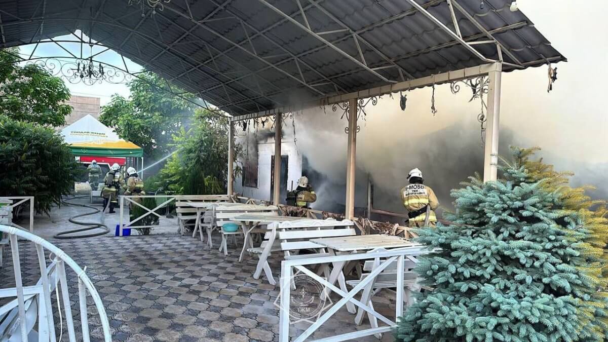 Зона отдыха горела в Шымкенте