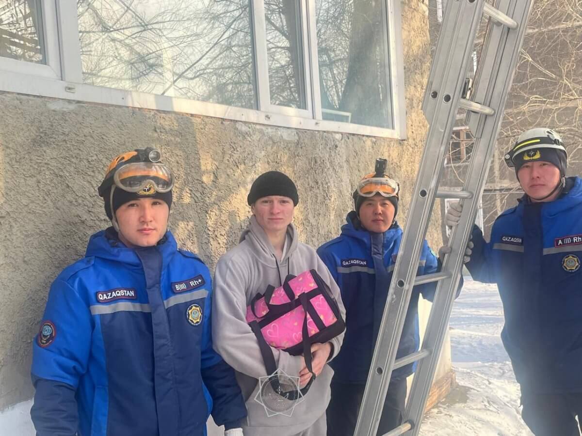 Спасатели сняли с дерева своего "коллегу" и его кота в Павлодаре