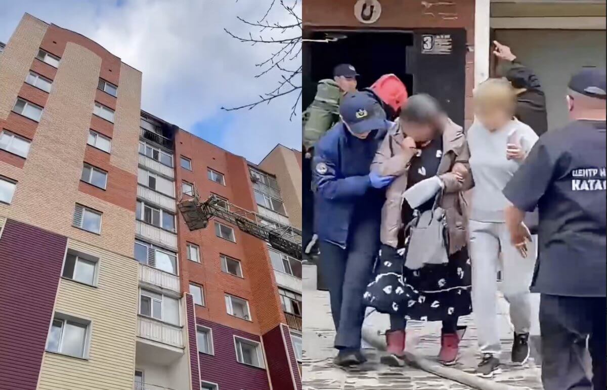 Шесть человек пришлось вытаскивать из огня в Костанае