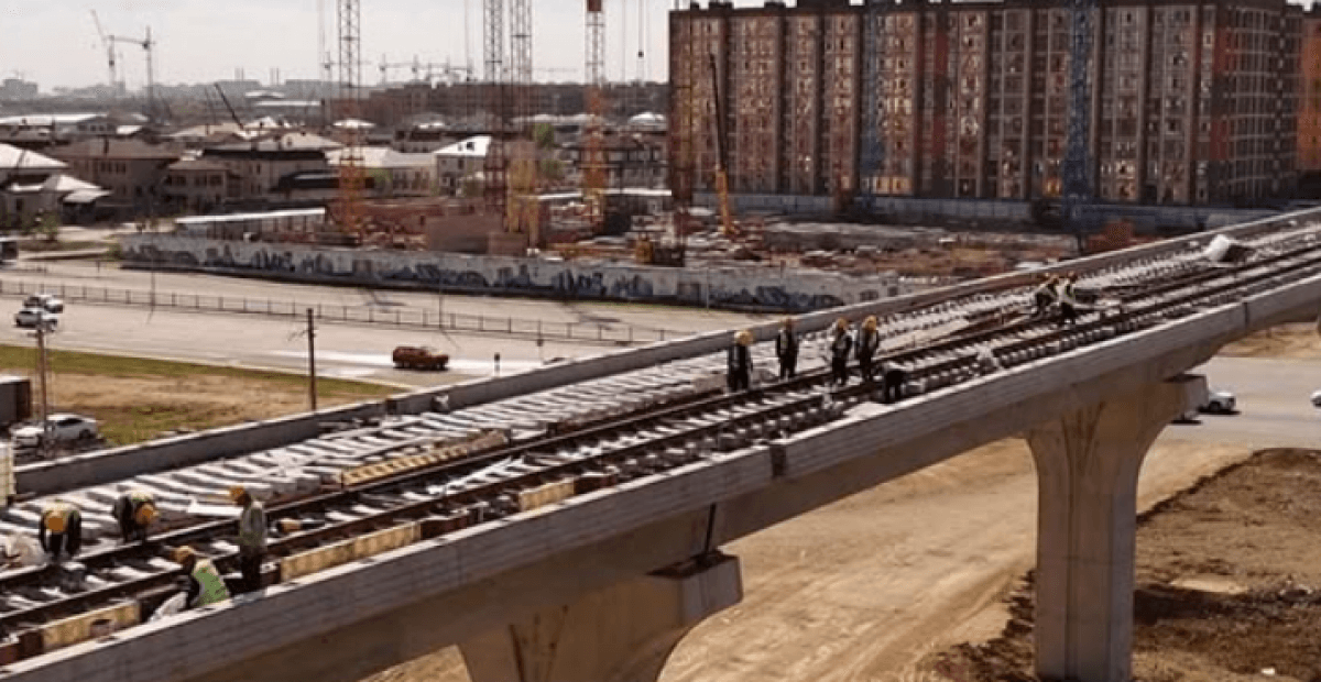 25% рельсовых путей LRT проложили в Астане