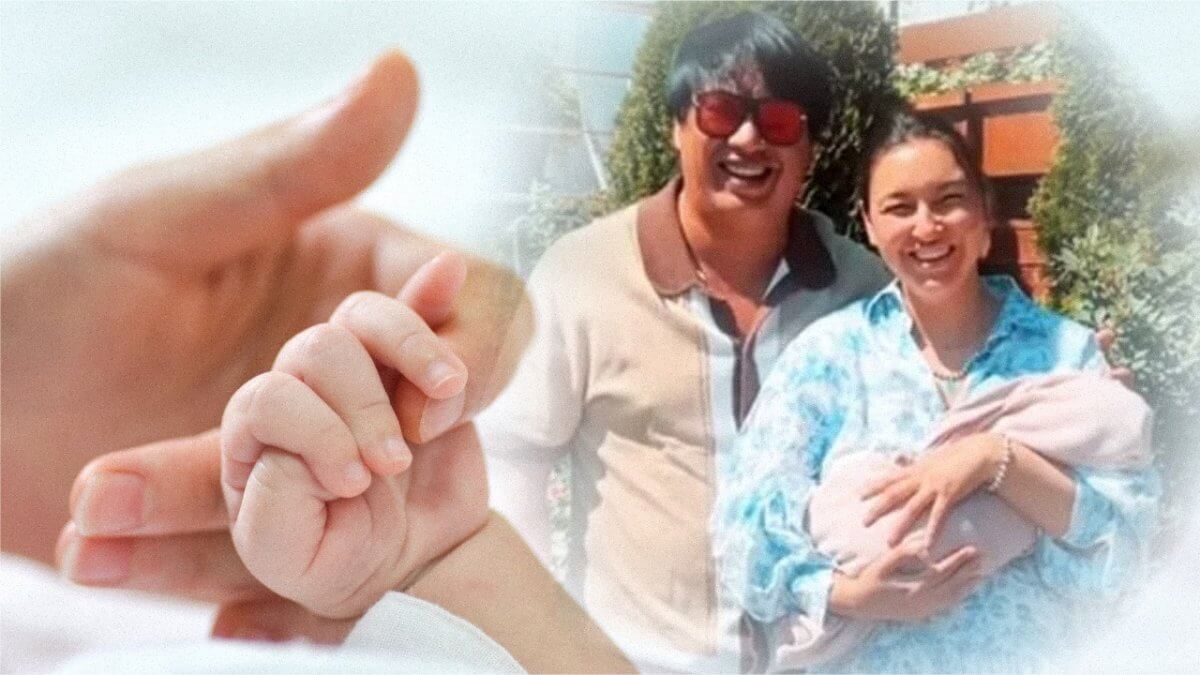 Беркут встретил жену и новорожденную дочь из роддома