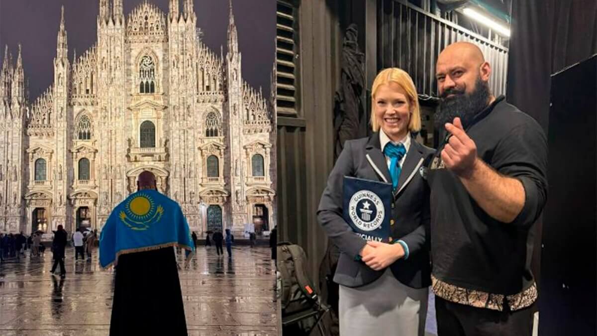 Три мировых рекорда Гиннесса установил казахстанец в Милане