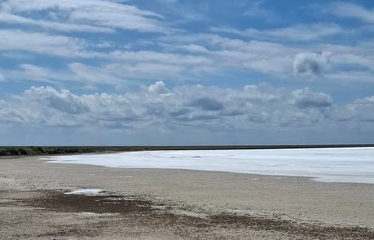 Степь покрылась белой коркой под Астаной