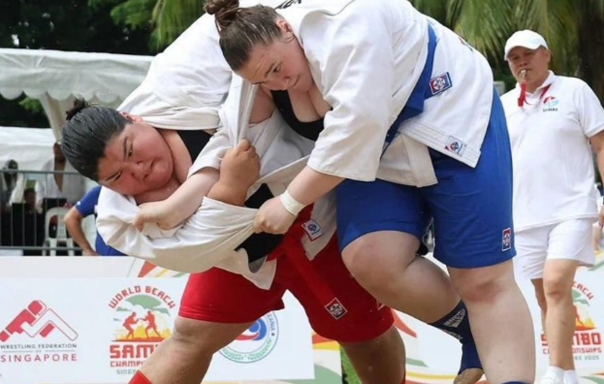 На ЧМ в Сингапуре по пляжному самбо казахстанцы завоевали 7 медалей