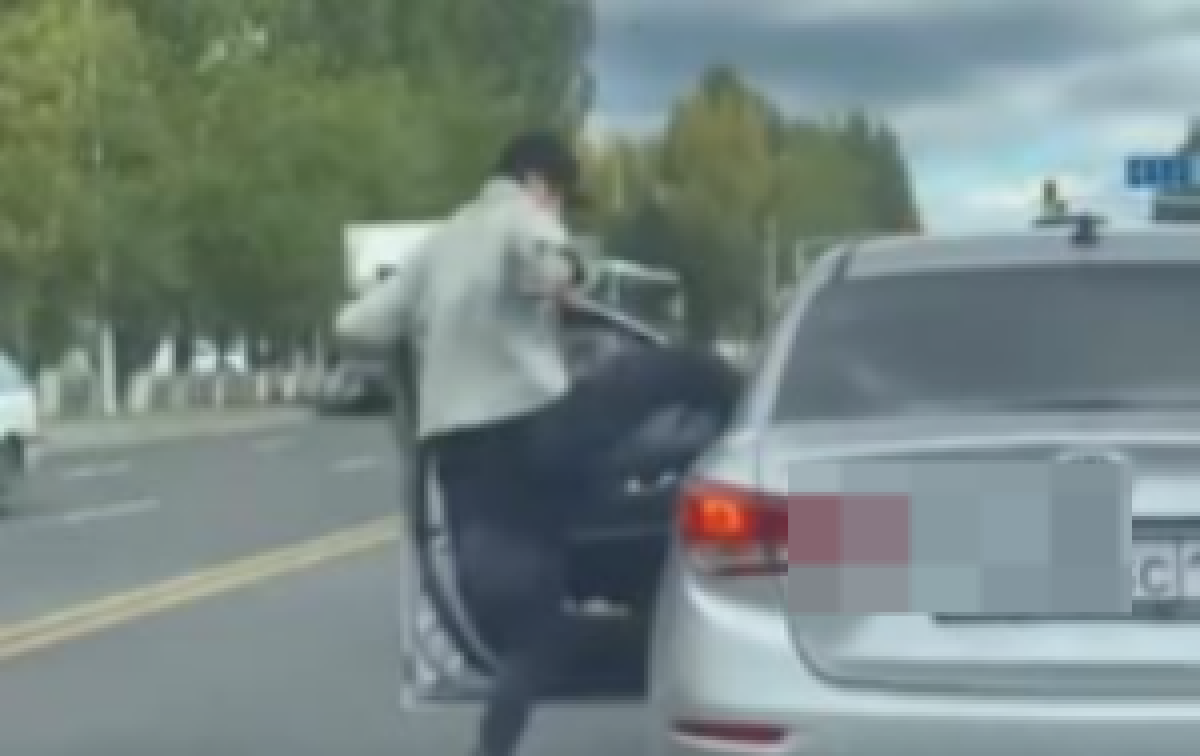 Мужчина испинал водителя на дороге Астаны