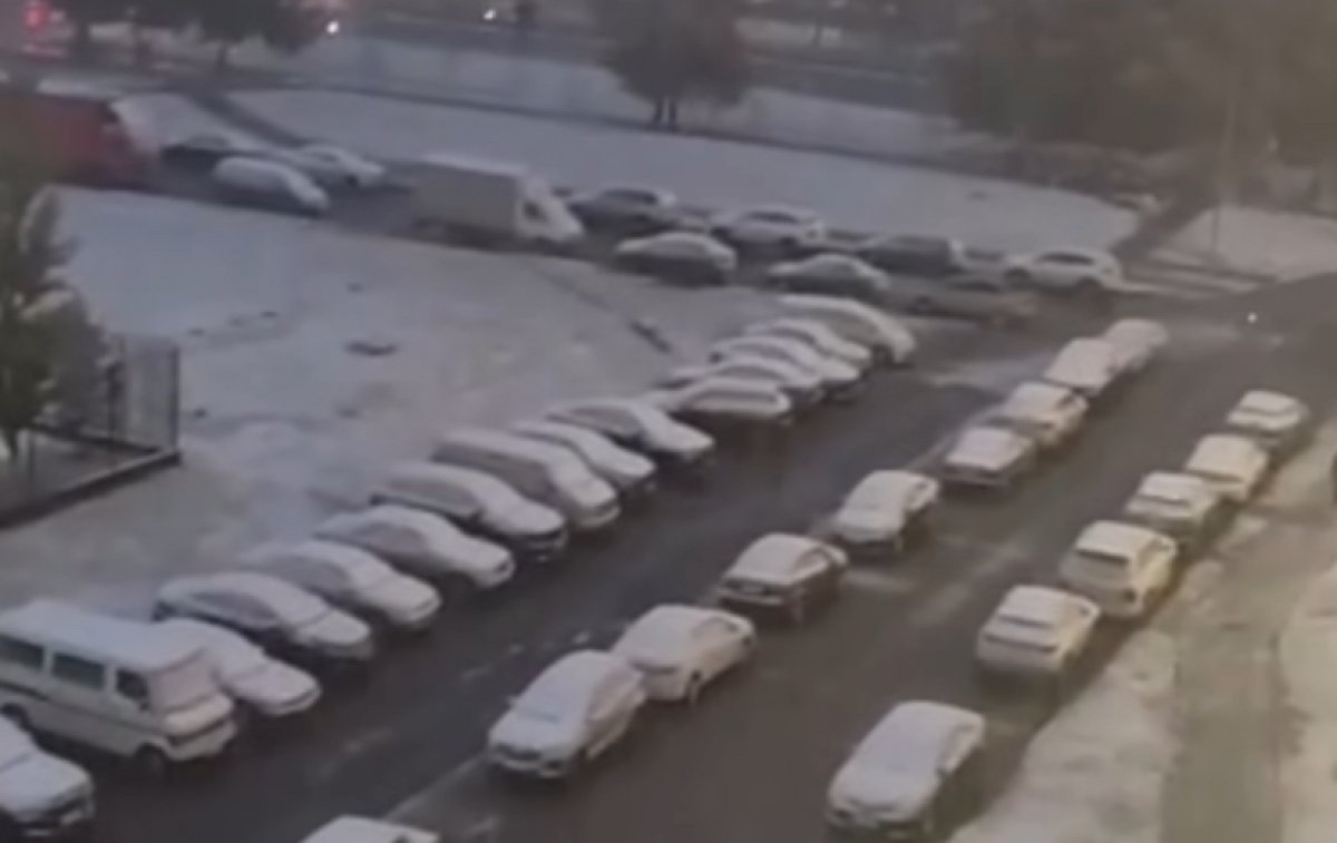 Снег выпал в Костанайской области