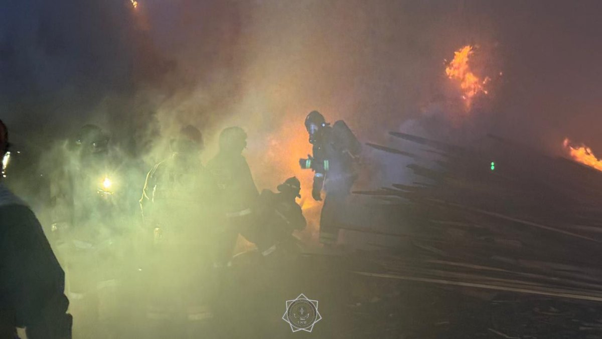 Крупный пожар произошел в Кокшетау (ВИДЕО)