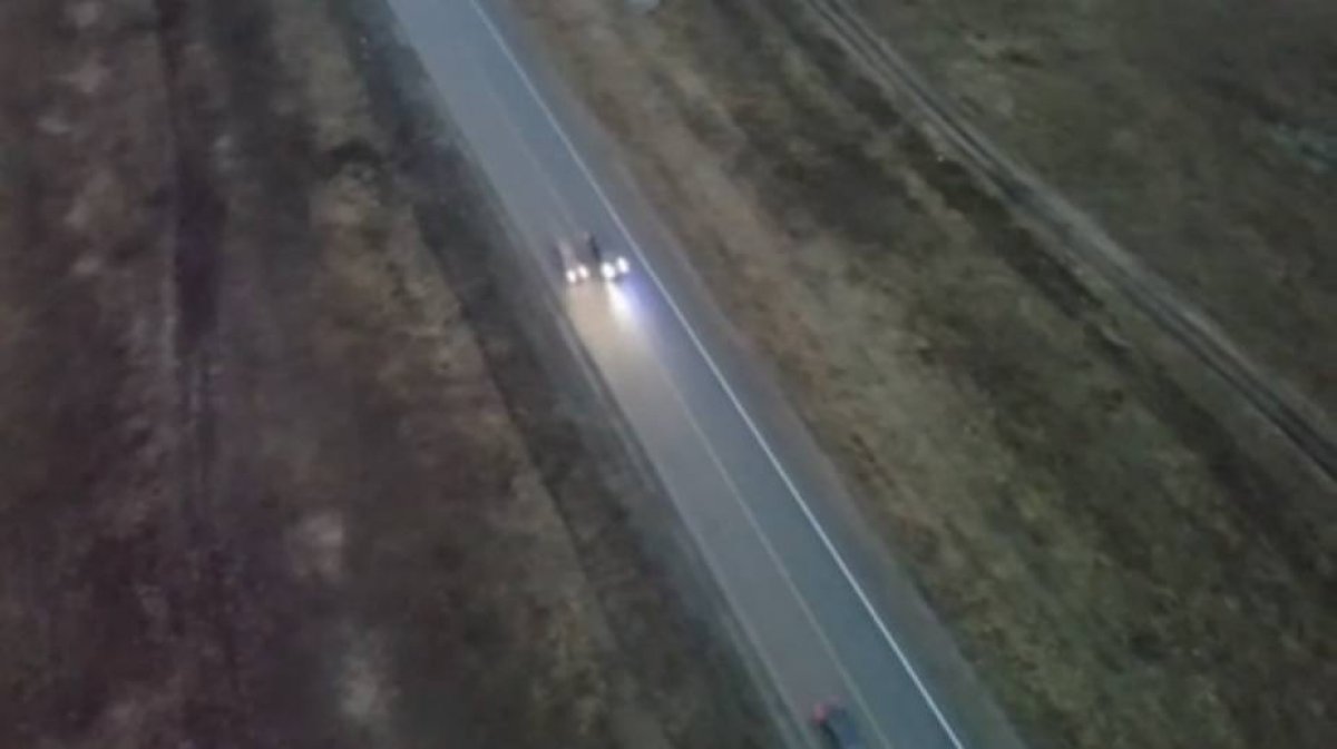Грубое нарушение ПДД выявил дрон на трассе в Акмолинской области (ВИДЕО)