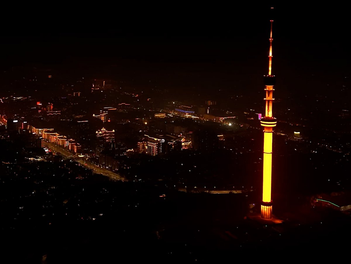 Алматы подсветил город в оранжевый цвет в рамках акции "16 дней против насилия"