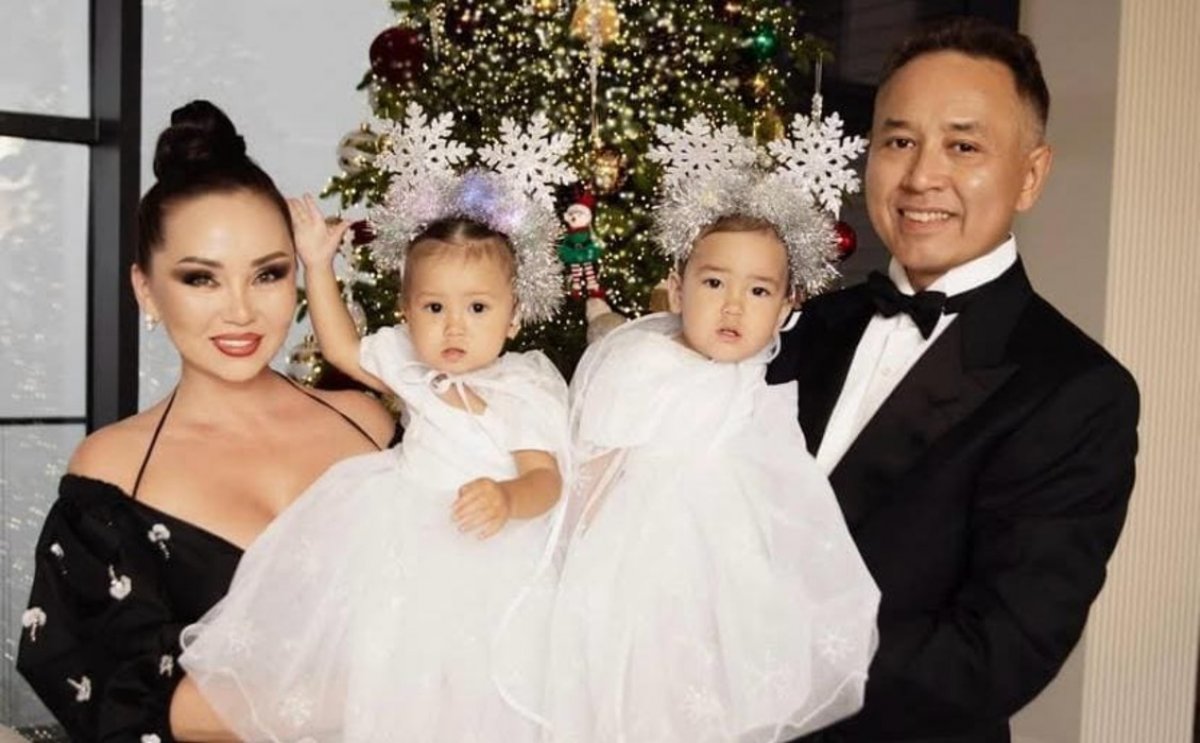 Стильный монохром: Баян и Турсен Алагузовы показали новогоднюю фотосессию