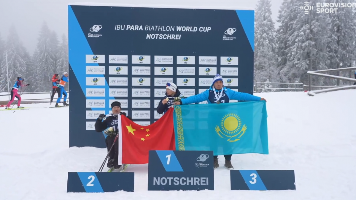 Казахстанский парабиатлонист завоевал медаль на Кубке мира