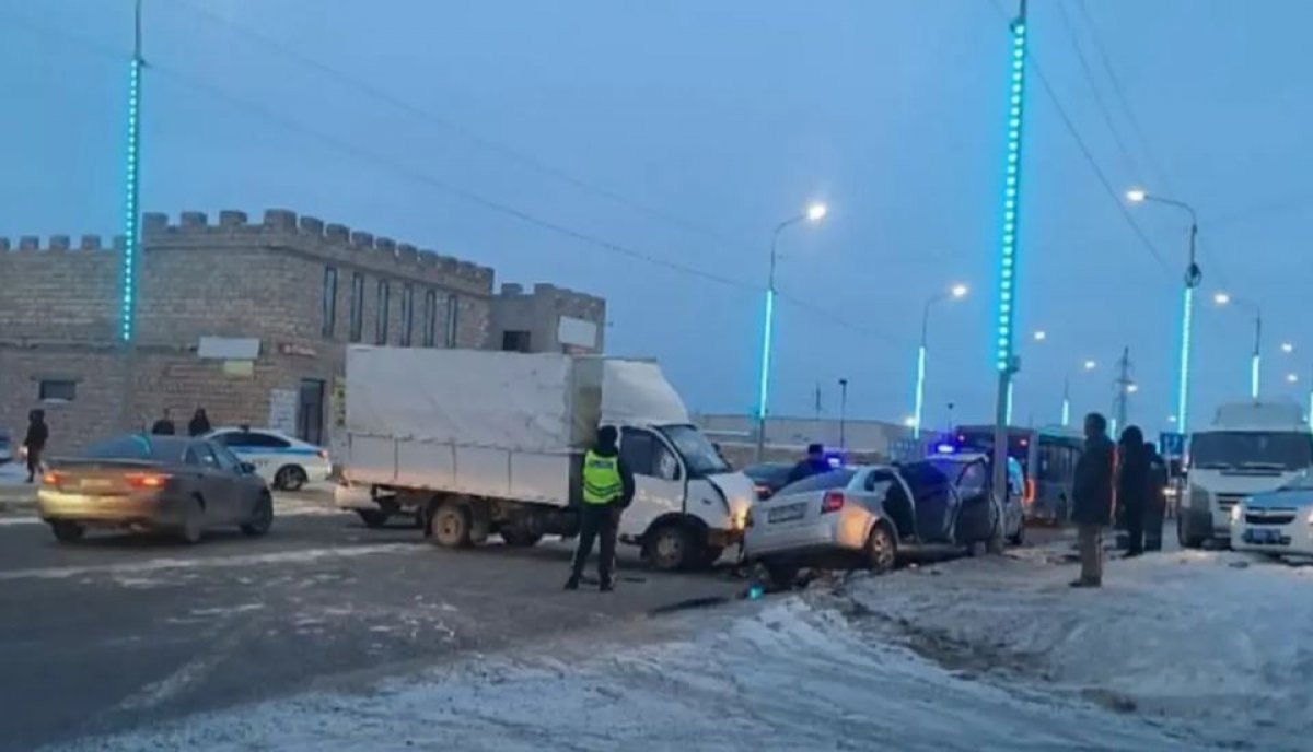 Массовое ДТП произошло в Мангистауской области (ВИДЕО)