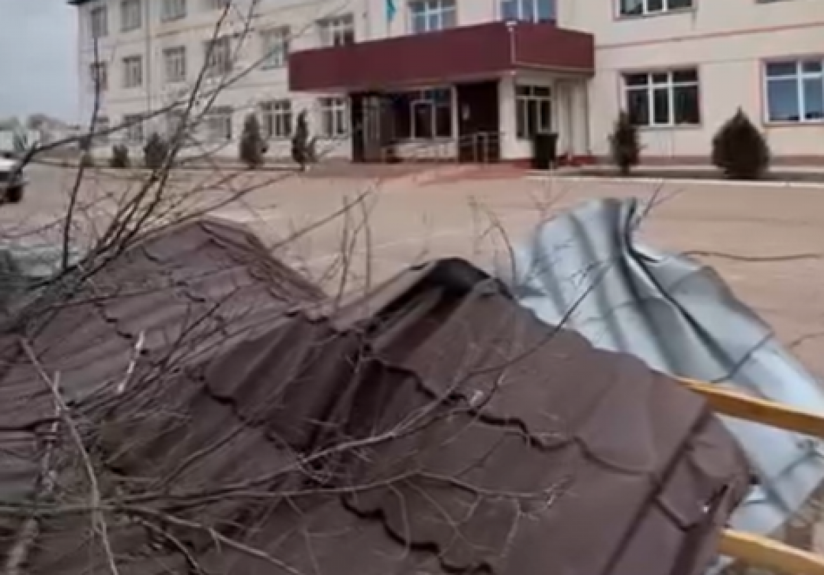 Сильный ветер разрушил дома и школы в Жамбылской области (ВИДЕО)