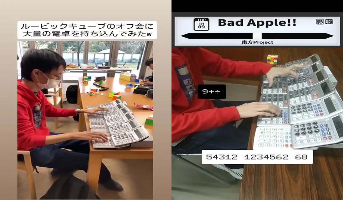 Японец собрал пианино из калькуляторов и стал звездой интернета