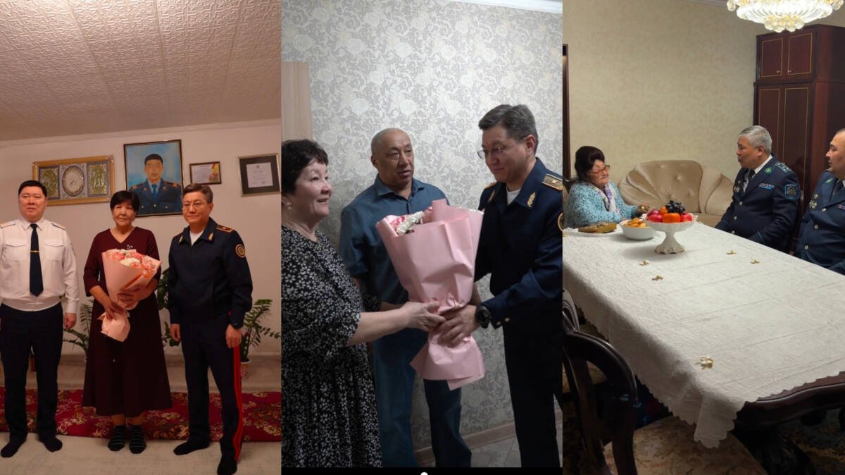 Полицейские навестили матерей погибших коллег в Атырау