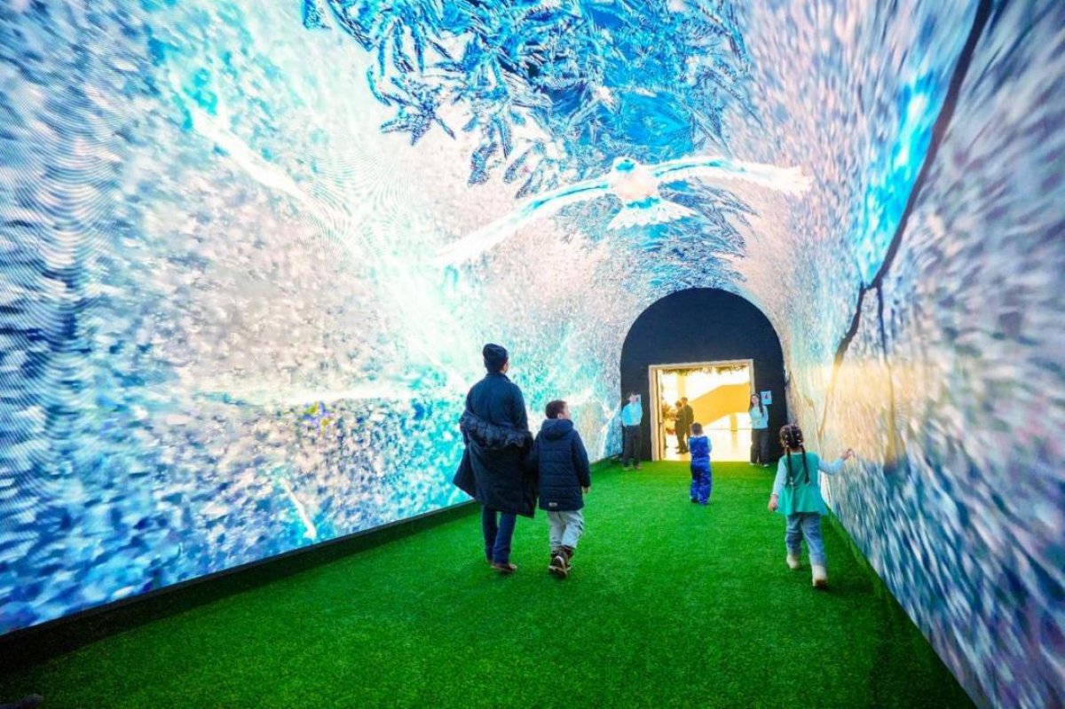 12-метровый LED-туннель заработал в Астане