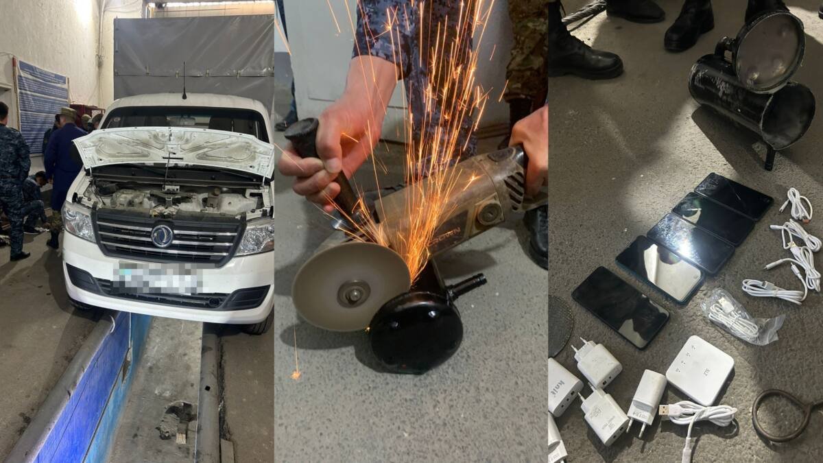 Крупную партию гаджетов пытались провезти в колонию в тайнике авто в Жетысу