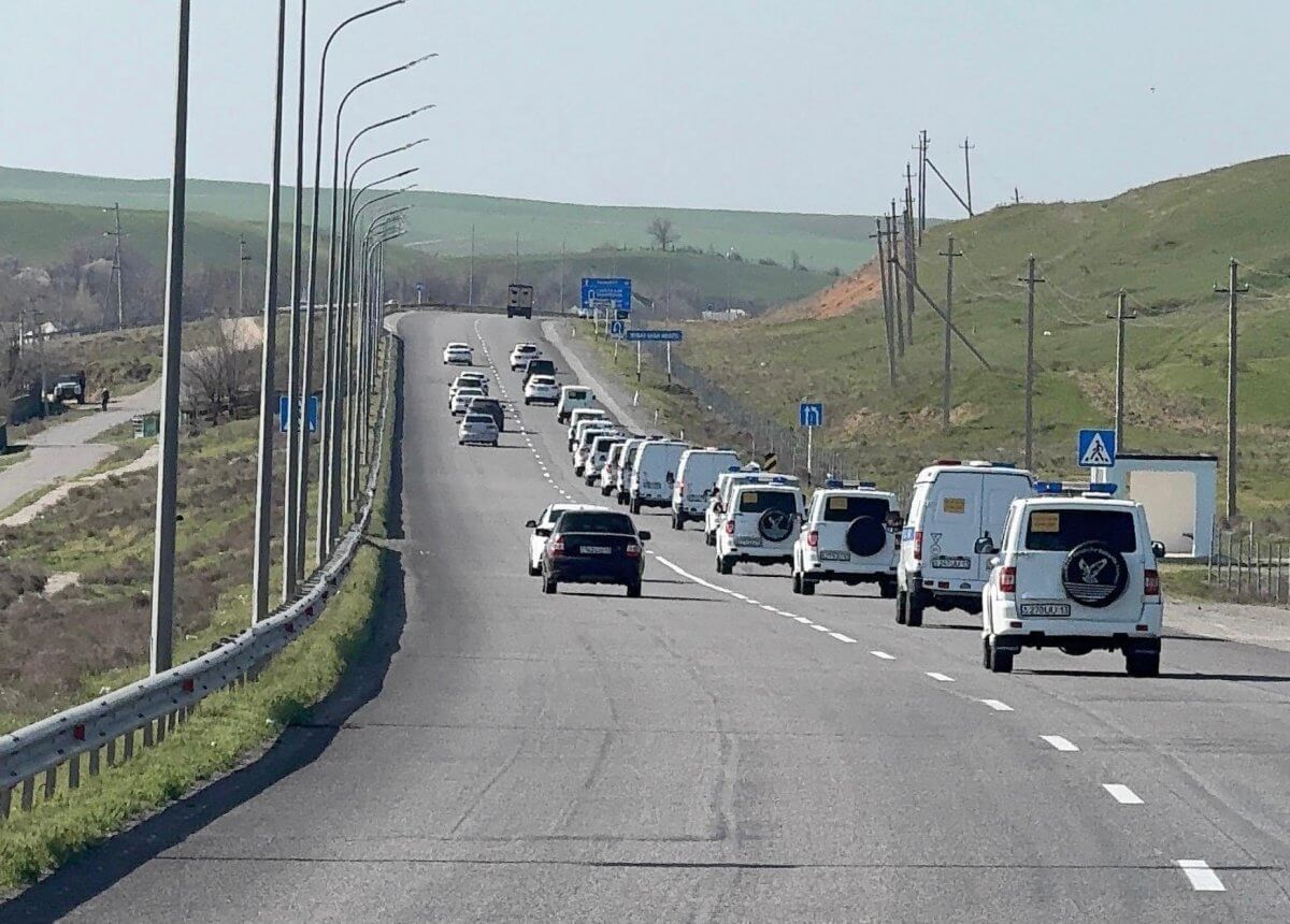 Гвардейцы совершили марш в 100 км от Шымкента до Казыгурта