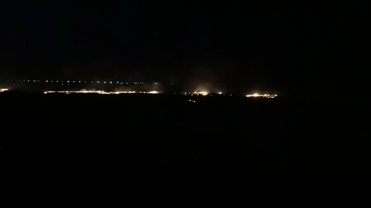 Природный пожар произошел близ Кокшетау